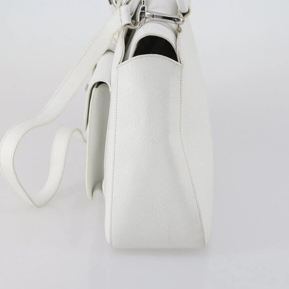 GUCCI Hand Bag Leather 2way White Silver - Picture 6 of 16